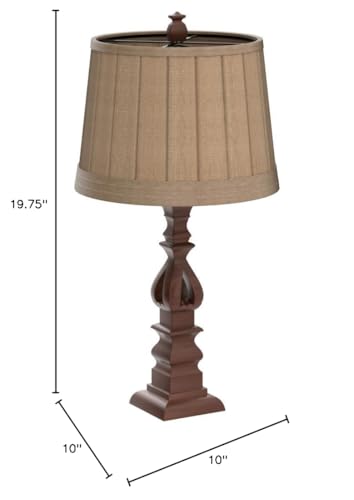 Oneach 19.75''Modern Gold Brass Table Lamp Set of 2 for Bedroom Living Room Traditional Bedside Desk Nightstand Buffet Candlestick Samll Lamps with White Drum Shade