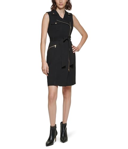 Calvin Klein Women's Scuba Crepe Motto Dress