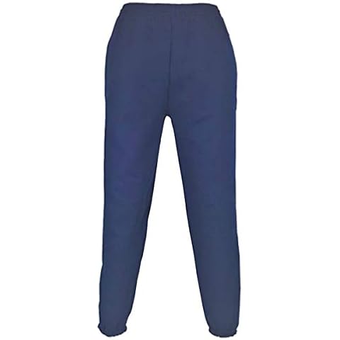 Owl and Badger Kids Joggers School PE Jogging Bottoms Tracksuit Bottoms Casual Active Wear Ages 3 to 12 Navy Black (Navy, Ages 4 to 5 (24")) Cover