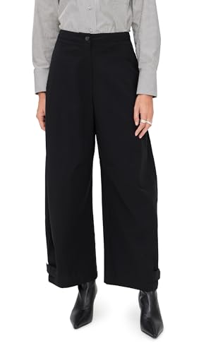 Pixie Market Women's Button Cuff Pants, Black, M