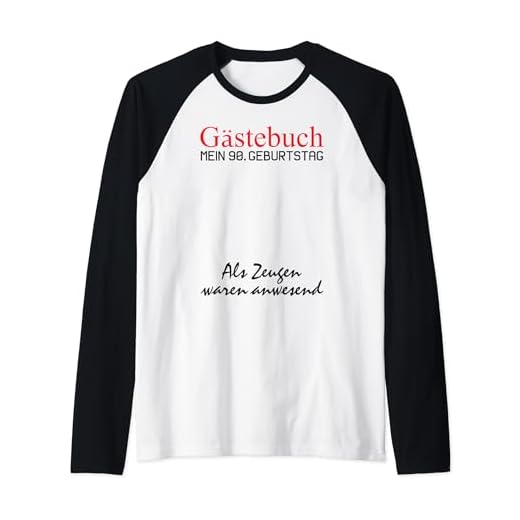 Gästebuch Mein 90. Geburtstag Libro de visitas Firma Camiseta Manga Raglan