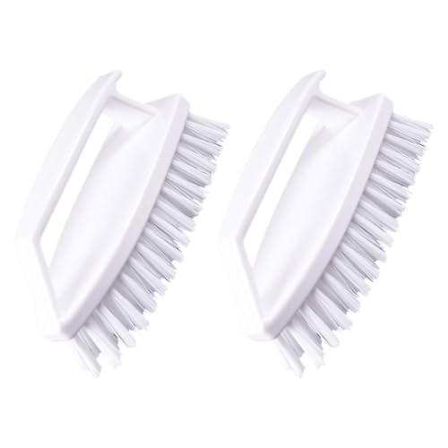 POPETPOP Lot de 2 Brosses Multi-usages Blanches, Brosses à Récurer à Poils Souples pour Chaussures, Vêtements et Nettoyage Piscine, Outils de Nettoyage Domestique Compact et Résistant