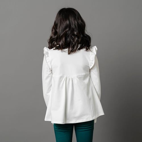 Image of Hope & Henry Girls' Peter Pan Mix Media Top