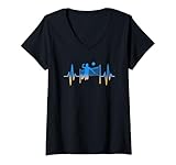 Mujer Latidos De Voleibol Camiseta Cuello V