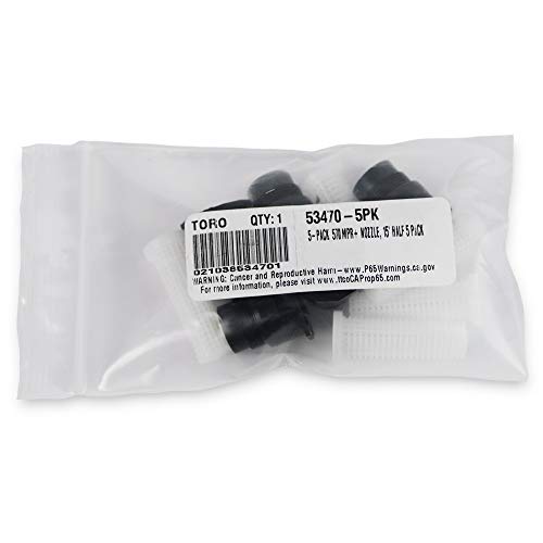 Toro 53470 5-Pack, 570 Series Mpr+ 15' Half Nozzle, Black #TOP1