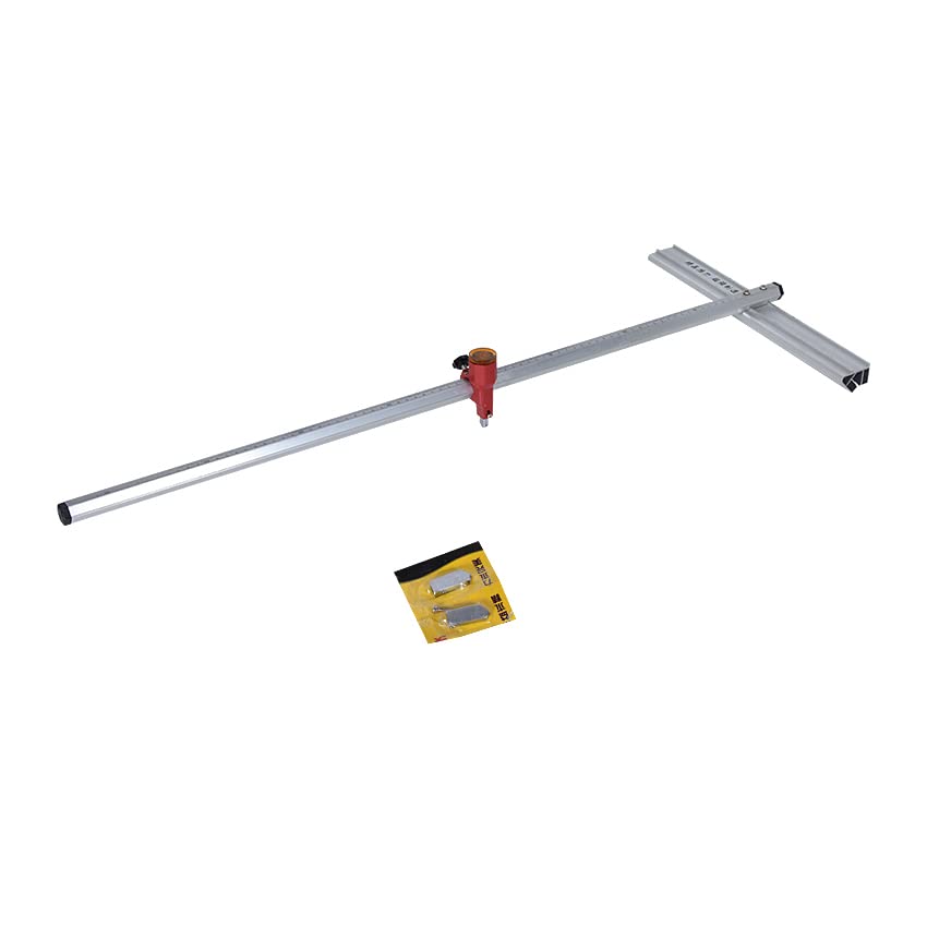 Couteau à pousser en verre chaud 0.8 mètre 6 côtés couteau de type T adapté 3-10mm + 2 têtes,Performances Puissantes