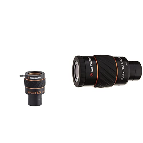 Celestron 935291.25 Inch X-Cel LX 2x Barlow Lens - Black & 93421 X-Cel LX Series - 1.25'' Eyepiece, 5 mm