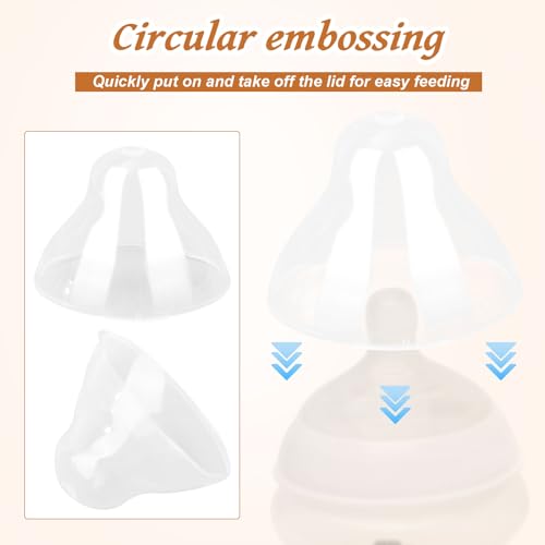 lasuroa 4 Stück Babyflaschenverschlüsse Ersatz für Tommee Tippee, Auslaufsichere Dichtung & BPA-freie Ersatzkappen Entwickelt für 5oz und 9oz Flaschen