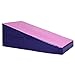 GYMAX Incline Gymnastics Mat, Wedge Shape Gymnastics Incline Mat Non-Folding Gymnastics Gym Fitness Tumbling Mat, Ideal for Tumbling, Practice & Exercise (33" X 24" X 14") (Pink+Purple)