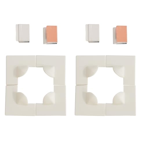 Neatiease Magnetic Window Screen Accessories，8 Window Screen Corners, 4 Window Clip(Two Sets,White)