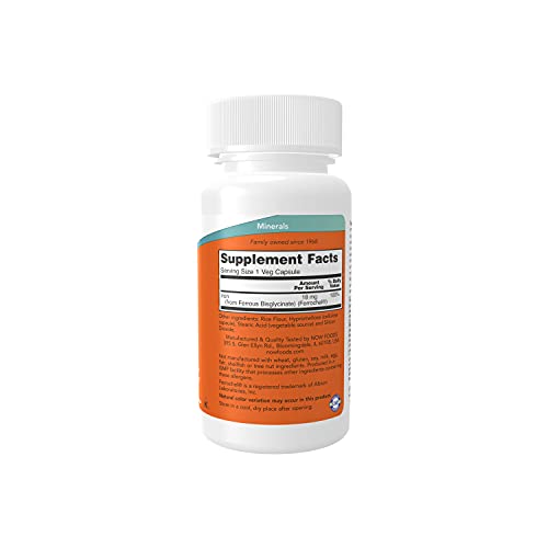 NOW Supplements, Iron 18 mg, Non-Constipating*, Essential Mineral, 120 Veg Capsules - Image 3