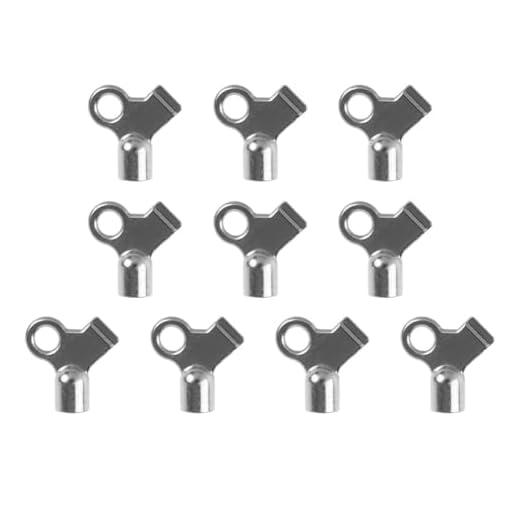 Juego de 10 llaves de purga de radiador de aleación de zinc, herramienta de llave de ventilación de agujero cuadrado para abrir y cerrar válvulas, compatible con puertos de escape de radiador pequeños