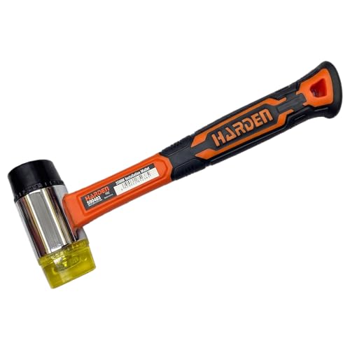 Image of Harden 35mm Dual Head Mallet Hammer with Fiberglass Handle | TPU & Soft PVC Non-Marring Heads | Shockproof Grip for Tile, Flooring & Auto Repair - 590403