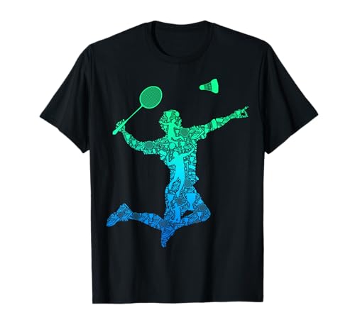 Badminton Federball Badmintonspieler Jungen Kinder Herren T-Shirt