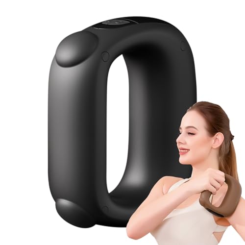 Hoop de masaje en el hombro del cuello, máquina masajeadora para el cuello | Cuerpo LED Pequeño Masaje de masaje,Mujeres Hombres al aire libre Portable cuello portátil Masajera de la cintura para la c