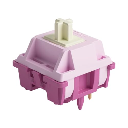 NJTHNTJR 45 Piezas Cremoso Pro Switch 5-Pin 30gf Párrafo Eje Compatible con el Teclado Mecánico MX
