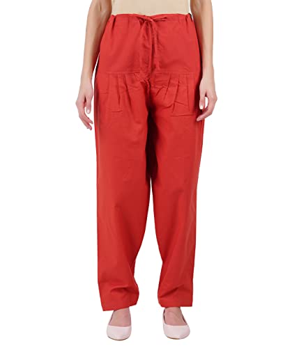 Image of Happy Bunny Salwar Pant for Women, Fine Cotton Ethnic Trousers with Drawstring Waist, Comfortable Daily, Office & Casual Wear Bottoms