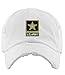 US Army Hat Embroidered Vintage Dad Hat Adjustable U.S Soldier Embroidery Service Cap (White)