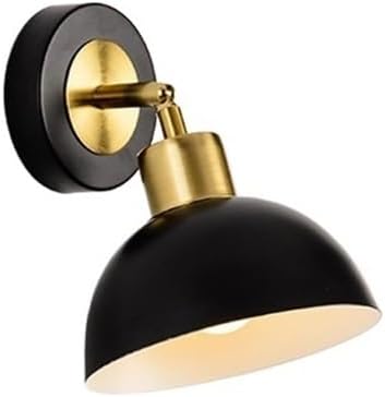 WJJHERRH Minimalist Small Adjustable Metal Light Nordic for Bedside Children's Hallway Staircase Living Room Wall Mounted Lamp with/Base(Black)