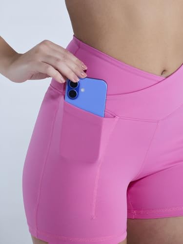 Image of CAVA Hourglass Workout Shorts - High Waist Sculpting Gym Shorts with V-Waist, Booty Lift Seam, Anti-Camel Toe Gusset & Side Pockets