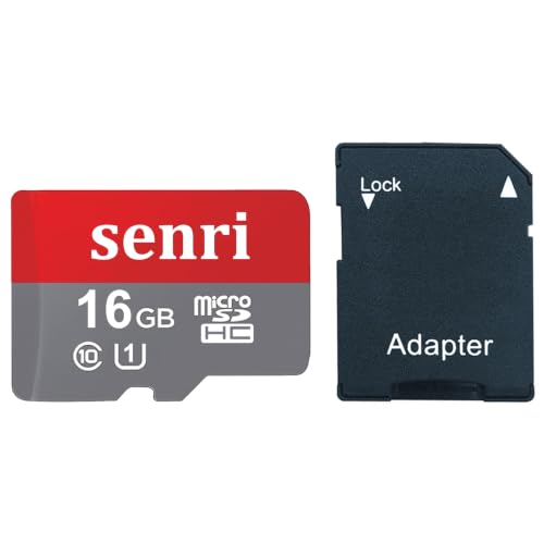 Carte Micro SD 16 Go avec adaptateur, UHS-I U1 Classe 10, vitesse de lecture jusqu'à 90 Mo/s, carte TF haute vitesse, carte microSDHC pour smartphone, tablette, appareil photo, caméra de tableau de