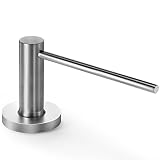 qiwip Long Spout Kitchen Sink Soap Dispenser for Granite & Quartz Countertop- Brushed Stainless Stee