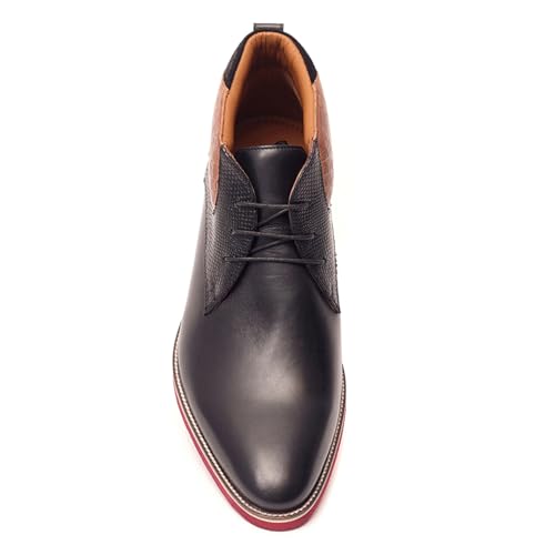 Image of Carlos Santana Morello Lace-Up Traditional Chukka Boots for Men | Lightweight EVA Outsole & Cushion Comfort Leather Footbed | with Crocodile Print on Calfskin Leather