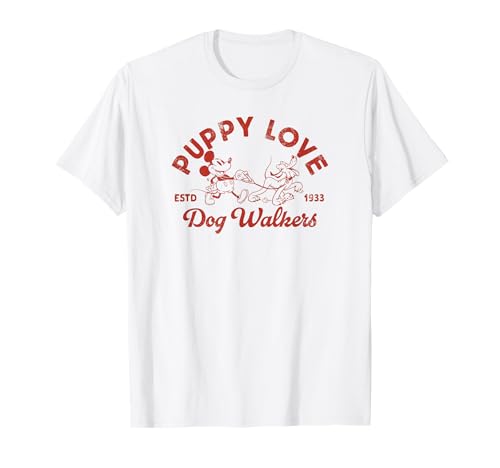 T-shirt Mickey et ses amis motif Pluto Puppy Love pour les fans d'animaux