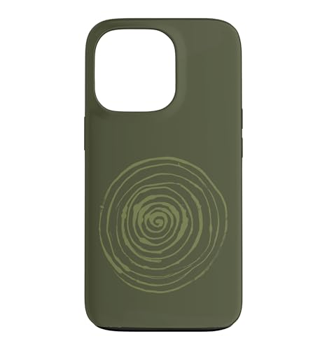 Grunge Spiral Abstract Nature Vintage y2k Earthy Green �X�}�z�P�[�X iPhone 13 Pro �p