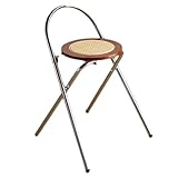 Xalteafe Taburetes Altos Plegables con Respaldo,Taburete De Bar Plegable,Taburete De Bar Plegable con Estructura De Metal,Taburete Plegable Altos De Metal,No Requiere Montaje,para Cocina,Bar