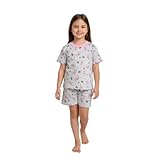 Conjunto Pijama Infantil Menina Verão 100% Algodão - Dinossauros Fofos e Nuvens - Conforto e Diversão do Tamanho 2 ao 8! (BR, Idade, 8 Anos, Regular)