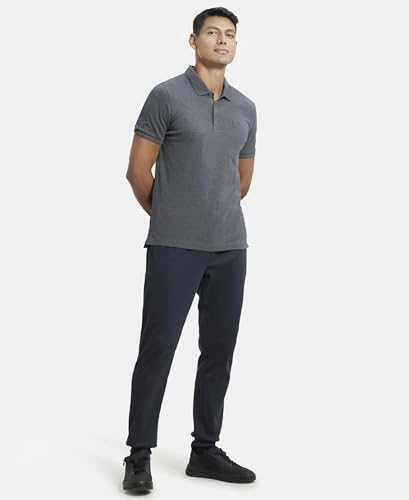 Image of Jockey 3912 Men Super Combed Cotton Rich Solid Half Sleeve Polo T-Shirt