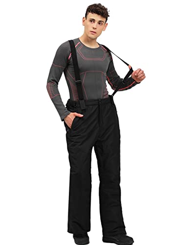 Yeefine Men's Ski Suit Waterproof Snow Suits Two Piece Snowboard Jacket And Pants Set Outdoor Windproof Snowsuit Winter Warm Snow Coats(Hbt+Black, M) #TOP6