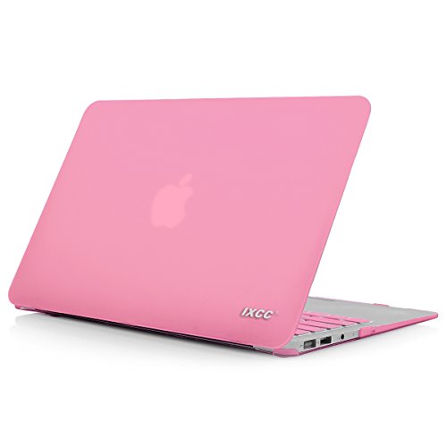 MacBook Air 11-inch Case, iXCC ® Smooth Finish Soft-Touch Plastic Hard Shell Case [2 in 1] with Keyboard Cover [Models: A1465 / A1370] - Pink