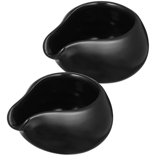 Housoutil Set De 2 Jarras De Leche De Cerámica Pequeñas Para Hogar Y Cocina Tazas De Miel Versátiles Para Café Salsa Y Más Diseño Ligero Y Portátil De 3.5X2.8X1.9 Pulgadas