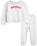 Reebok Girls' Sweatsuit - 2 Piece Performance Fleece Sweatshirt and Jogger Sweatpants - Active Set...