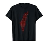 Palestine T-shirt Palestinian Cross Stitch Map T-shirt T-Shirt