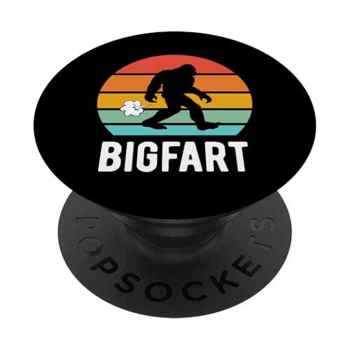 Bigfart sasquatch humoristique rétro bigfoot fart blague popsockets popgrip interchangeable
