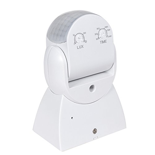 Maclean MCE201W Infrared Motion Sensor with Twilight Sensor (12m 180° IP65), White