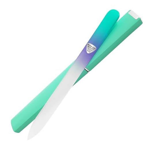 Bona Fide Beauty Lima de Uñas de Vidrio Pastel con Estuche – Lima de Vidrio Templado Checo – Lima de Vidrio para Manicura de Uñas Naturales