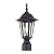 LIT-PaTH 16 Inch Outdoor Lamp Post Light Fixture, Exterior Pole Lantern with Clear Glass, Hardwired Aluminum Post Lighting for Driveway Garden Yard, Matte Black, 1-Pack