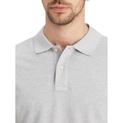 Scotch & Soda Men's Core-Logo Pique Polo Shirt, Grey Melange, S – Ansicht 5