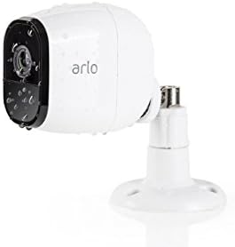 Security Wall Mount- Adjustable Indoor/Outdoor Mount Compatible with Arlo, Arlo Pro, Arlo Pro 2 and Other Compatible Models — by Dropcessories (1 Pack, White)