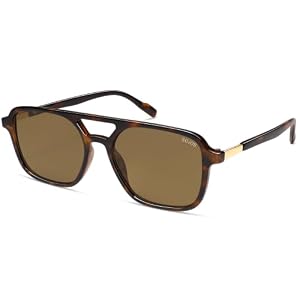 SOJOS Retro Aviator Sunglasses Womens Mens,Trendy Rectangle Shades SJ2202