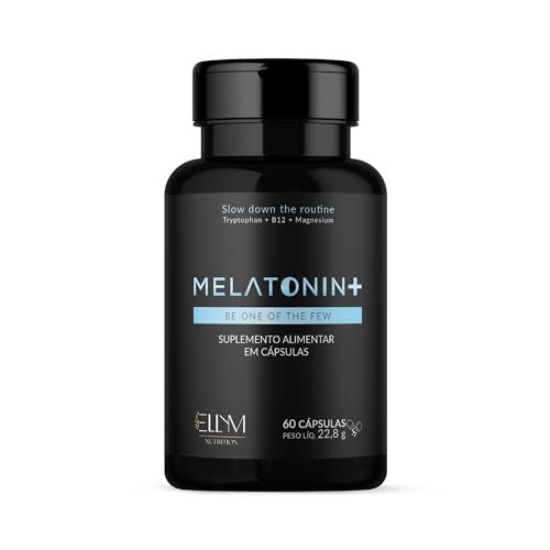 Melatonin+ 210 mcg 60 Cápsulas L-Triptofano B12 Magnésio Casozepina Melatonina Ellym Nutrition