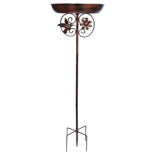 Bird Bath, Vintage Freestanding Bird Bath, Birds Feeder Stand Decoration, Sturdy and Durable, Garden Birds Baths and Feeder, Suitable for Outdoor Use, Patios, Lawns, Gardens