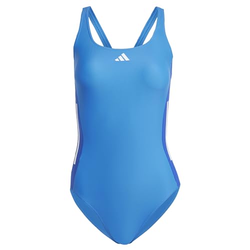 adidas Damen 3-Stripes Colorblock Swimsuit, Bright Royal/Royal Blue, 42