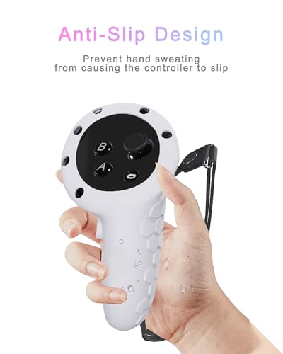 Lonxmovs Capa de controle compatível com Meta/Oculus Quest 3 Grips Cover for VR Touch Plus Controlle