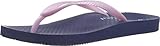 Vionic Women's Beach Noosa Flip Flop, Navy Light Pink, 7 M US
