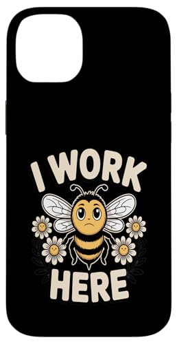 I Work Here Bee Workplace ���[���A ���p �X�}�z�P�[�X iPhone 14 Plus �p